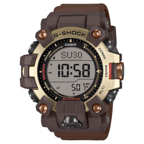 CASIO 卡西歐 | G-SHOCK GW-9500MH-5 | 2026年8月新款 金色地平線 LAND系列 MUDMAN 棕色數位 金色鍍離子錶盤 男錶 電子錶 正側面