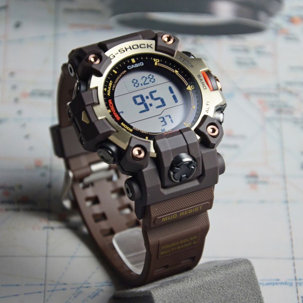 CASIO 卡西歐 | G-SHOCK GW-9500MH-5 | 2026年8月新款 金色地平線 LAND系列 MUDMAN 棕色數位 金色鍍離子錶盤 男錶 電子錶 實體正面