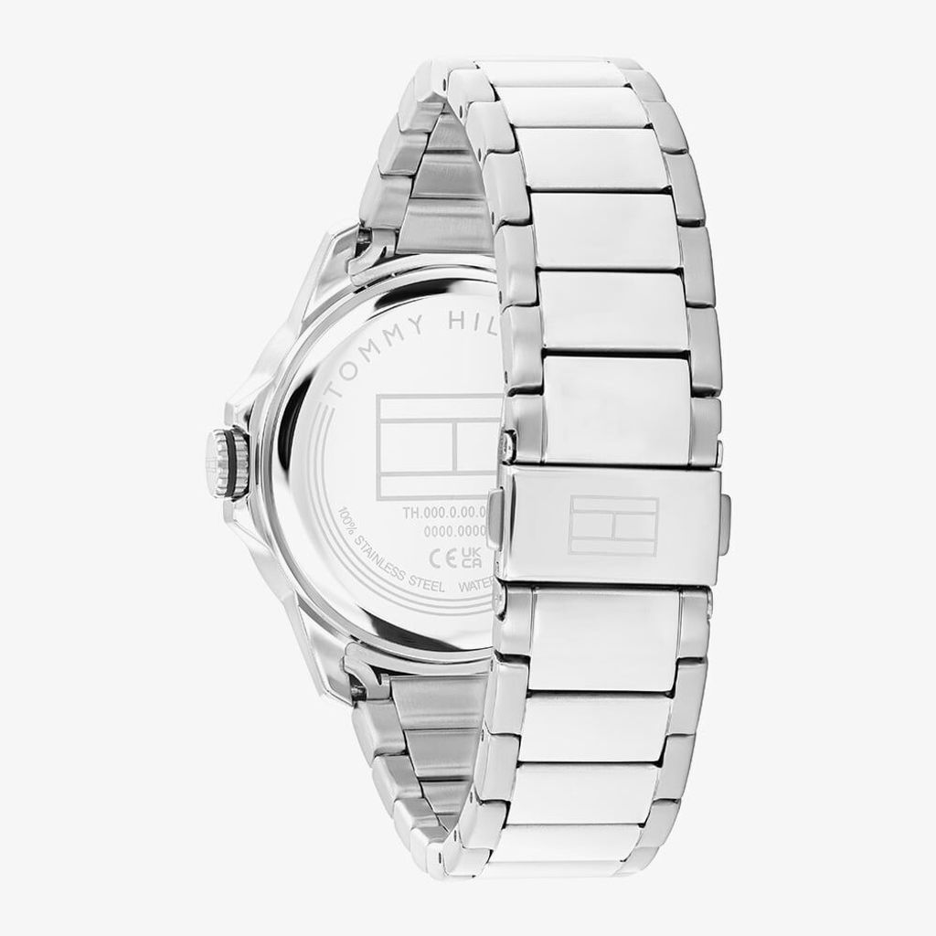 Tommy Hilfiger | Men's Remy 1792230 | 綠色錶面 銀色不鏽鋼 男士運動時尚腕錶 背面