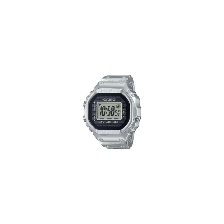 CASIO 卡西歐 | CRW-001-1 | 全金屬  LCD顯示 銀色戒指錶 正面