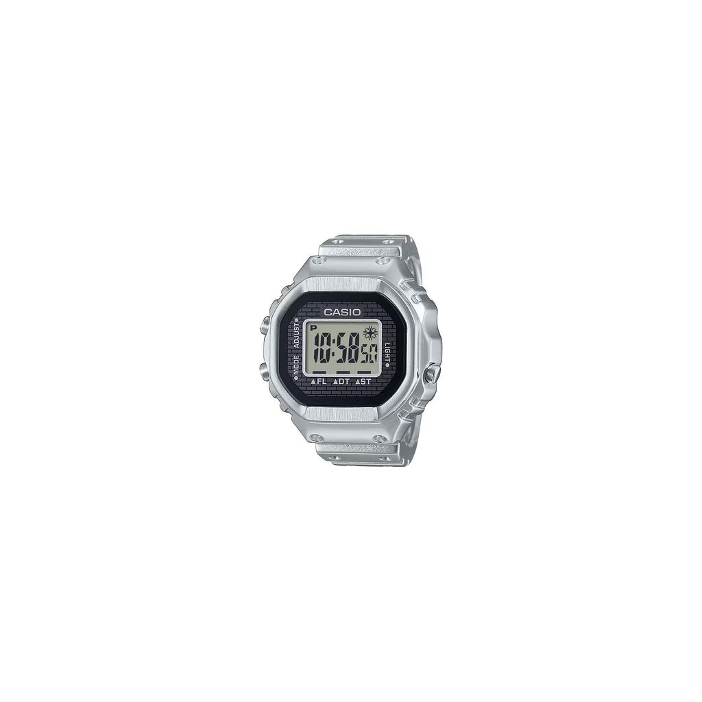 CASIO 卡西歐 | CRW-001-1 | 全金屬  LCD顯示 銀色戒指錶 正面