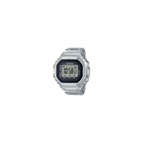 CASIO 卡西歐 | CRW-001-1 | 全金屬  LCD顯示 銀色戒指錶 正面
