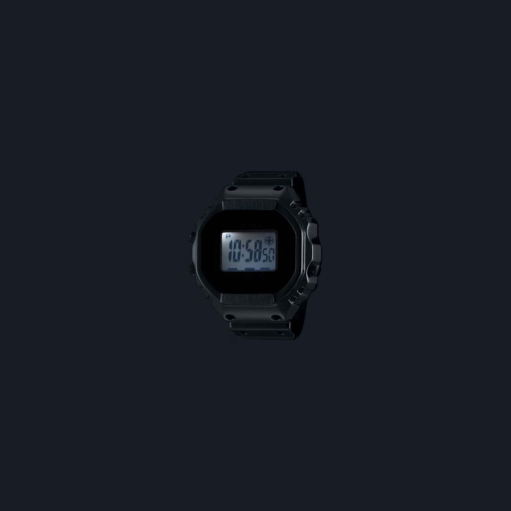 CASIO 卡西歐 | CRW-001-1 | 全金屬  LCD顯示 銀色戒指錶 led