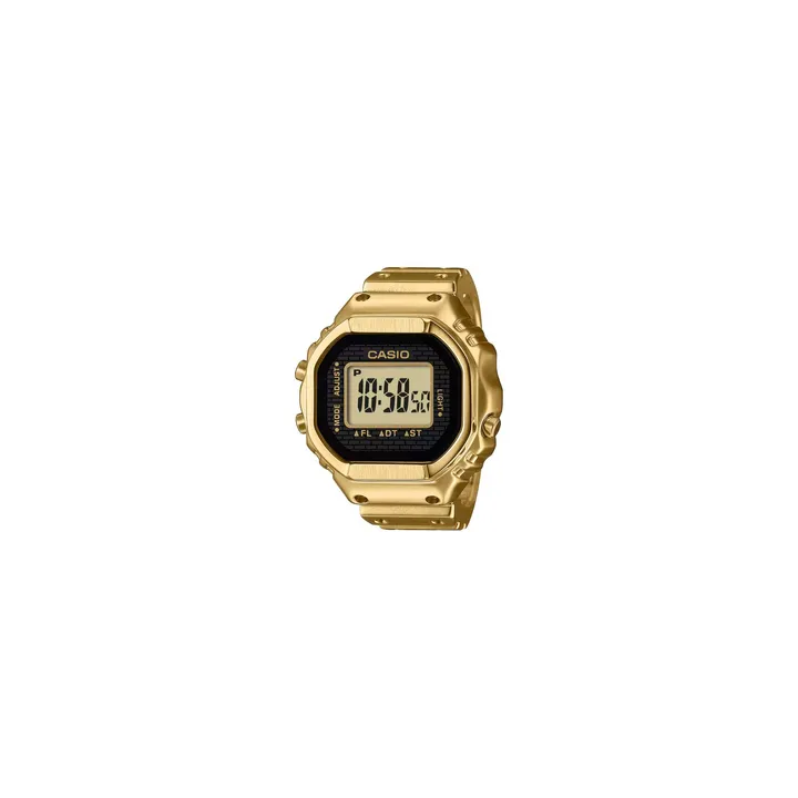 CASIO 卡西歐 | CRW-001G-9 | 全金屬  LCD顯示 金色戒指錶 正面
