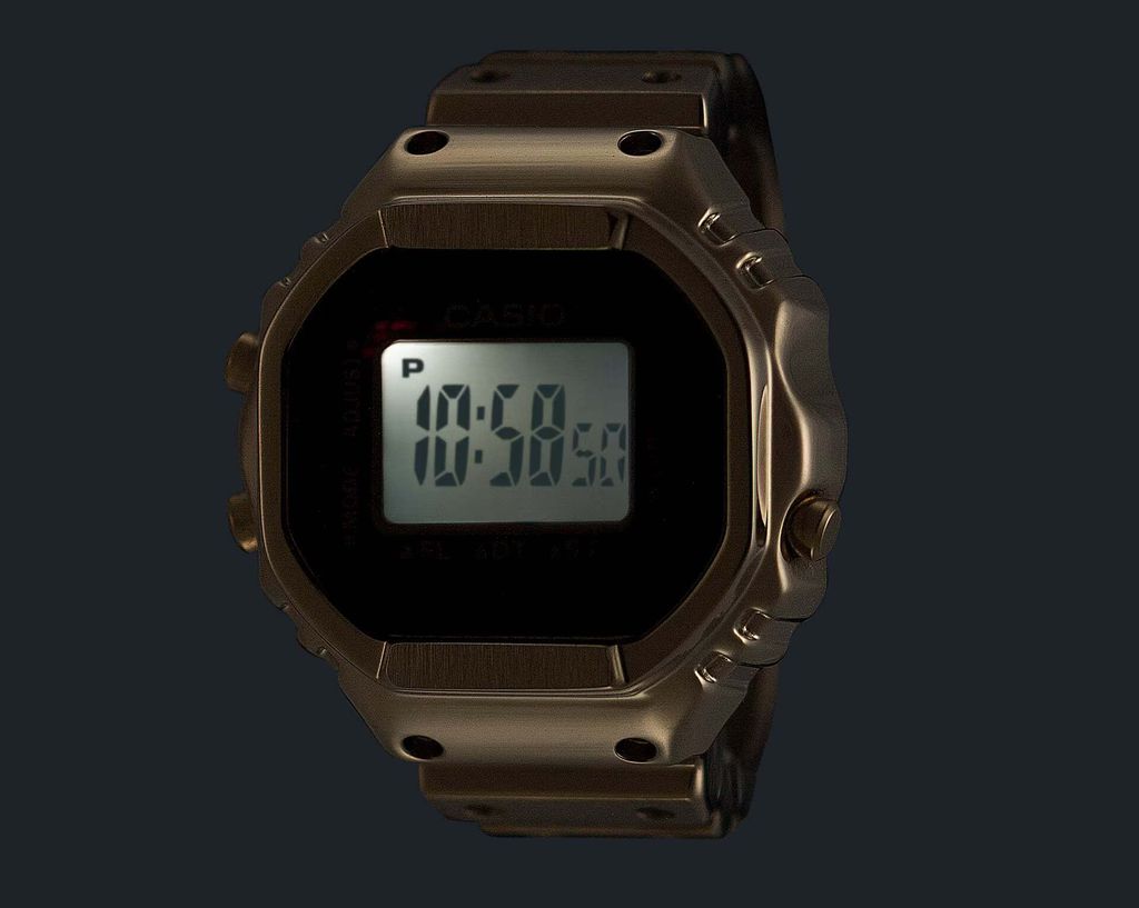 CASIO 卡西歐 | CRW-001G-9 | 全金屬  LCD顯示 金色戒指錶 led