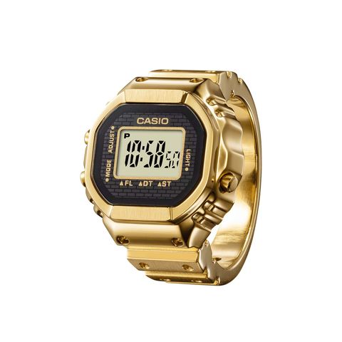 CASIO 卡西歐 | CRW-001G-9 | 全金屬  LCD顯示 金色戒指錶 正右側