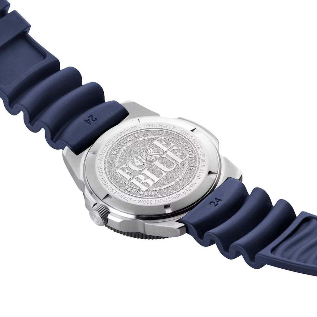 Luminox 雷明時 | 1LM-3125FB | Pacific Diver FORCE BLUE 深海藍 聯名潛水錶 背面