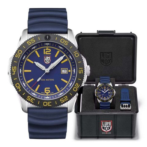 Luminox 雷明時 | 1LM-3125FB | Pacific Diver FORCE BLUE 深海藍 聯名潛水錶 盒裝展示