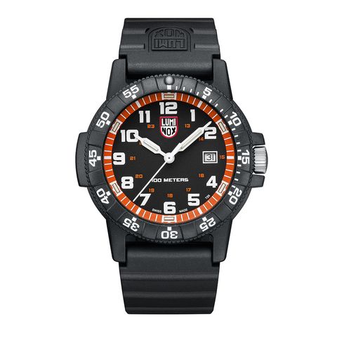 Luminox 雷明時 | 1LM-0329 | 橘 碳纖維複合錶殼 強化礦石鏡面 革龜運動腕錶 耐刮耐磨 正面