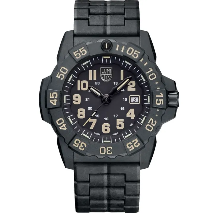 Luminox 雷明時 | 1LM-3510 | Navy SEAL 碳纖維黑金色 海豹部隊腕錶 正面