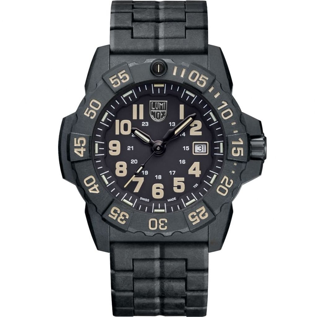 Luminox 雷明時 | 1LM-3510 | Navy SEAL 碳纖維黑金色 海豹部隊腕錶 正面