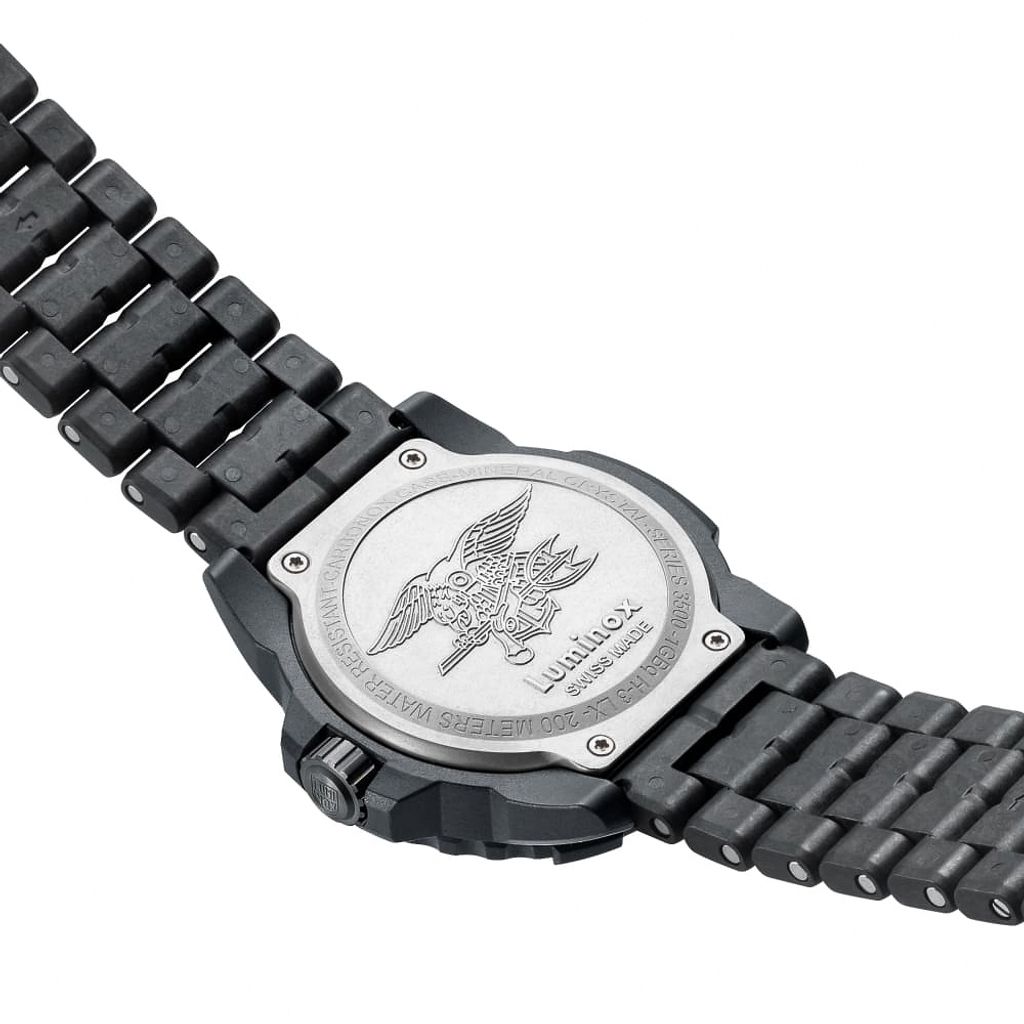Luminox 雷明時 | 1LM-3510 | Navy SEAL 碳纖維黑金色 海豹部隊腕錶 背面