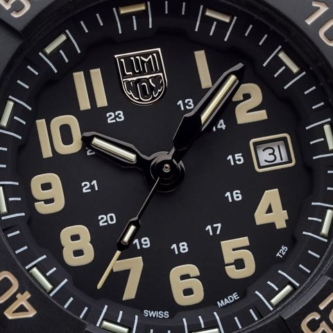Luminox 雷明時 | 1LM-3510 | Navy SEAL 碳纖維黑金色 海豹部隊腕錶 錶面細節