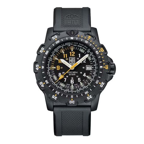 Luminox 雷明時 | 1LM-8825H-SET | RECON Point Man Heritage 偵察兵紀念錶禮盒 沉穩黑色腕錶 黃白數字錶盤 日期顯示 正面