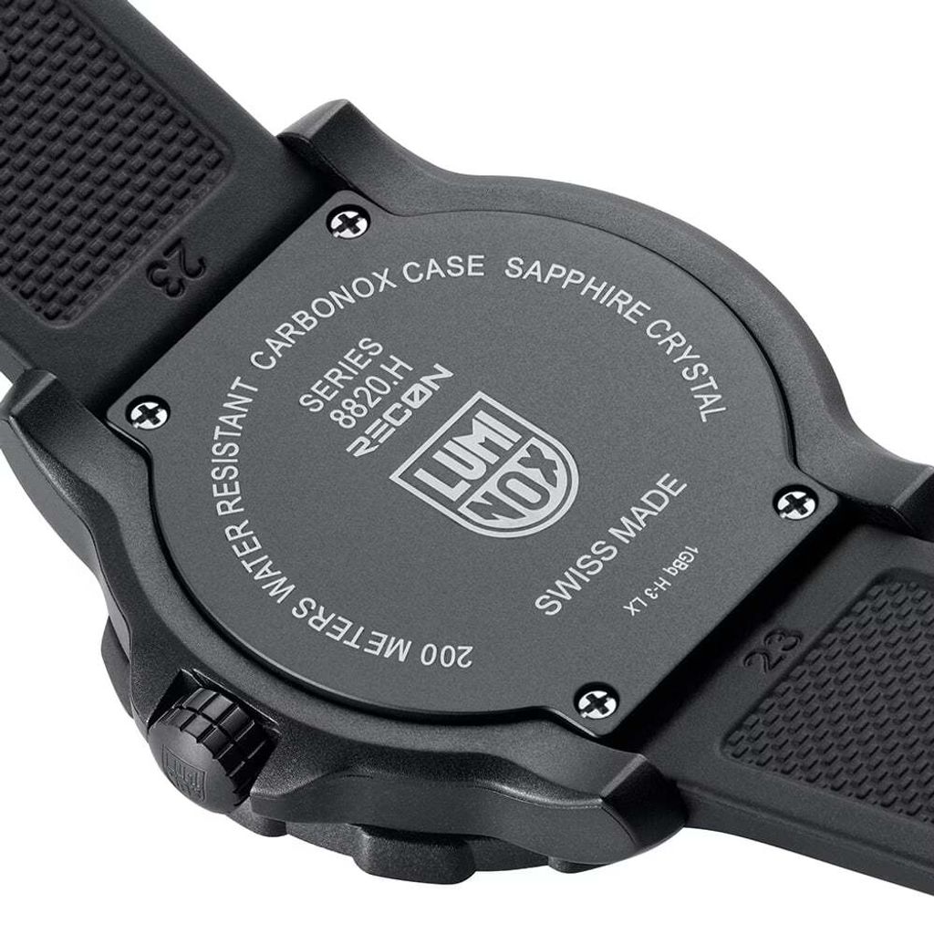 Luminox 雷明時 | 1LM-8825H-SET | RECON Point Man Heritage 偵察兵紀念錶禮盒 沉穩黑色腕錶 黃白數字錶盤 日期顯示 被面細節