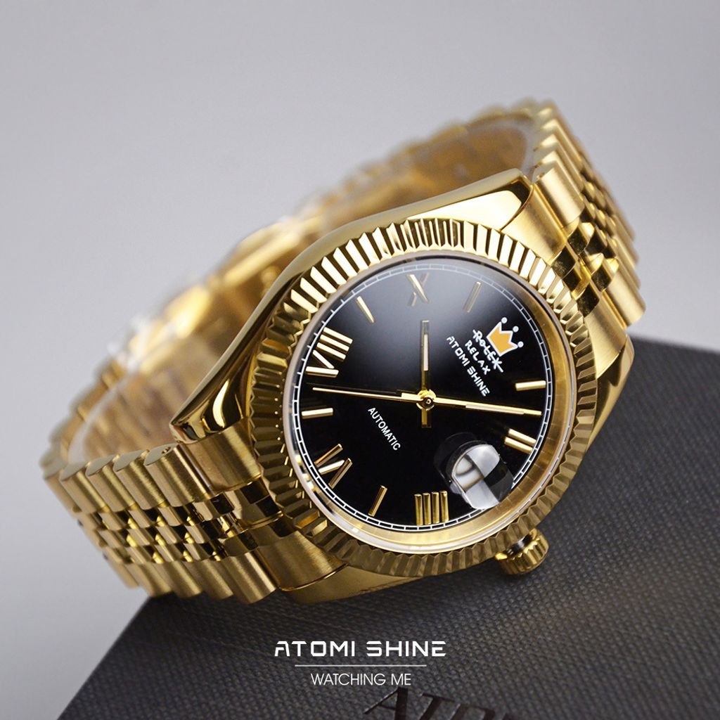 ATOMISHINE｜EONDATE MAXI CLASSIC 系列 Silver Crown｜簡約白色錶面 銀色不鏽鋼 自動機械腕錶 日期顯示 錶帶細節
