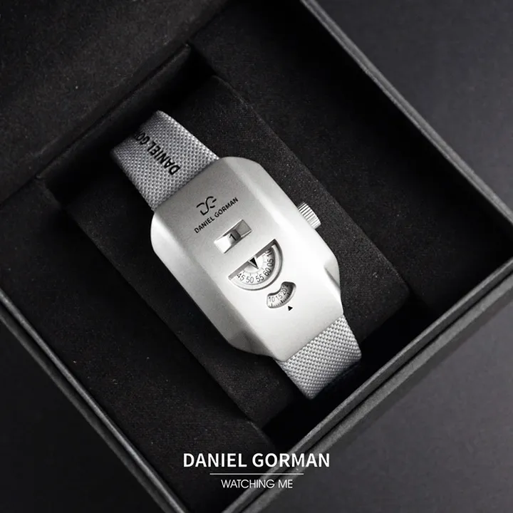 【雙十錶心之選】DANIEL GORMAN ｜奇點系列 WT.001｜2026年9月新款 對講機 銀色 簡約後現代 機械錶 腕錶 贈矽膠替換錶帶 實體盒裝展示