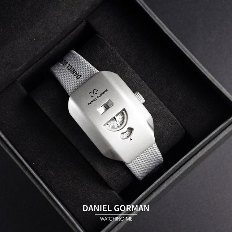 【雙十錶心之選】DANIEL GORMAN ｜奇點系列 WT.001｜2026年9月新款 對講機 銀色 簡約後現代 機械錶 腕錶 贈矽膠替換錶帶 實體盒裝展示