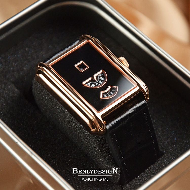 【雙十錶心之選】Benlydesign | Time Gallery TGRBB | 2026 10月新品 限量版 青銅金典雅復古款 黑色皮革錶帶 機械錶 盒裝錶面細節