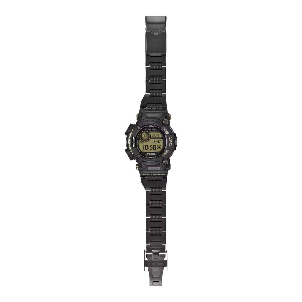 CASIO 卡西歐 | G-SHOCK FROGMAN GWF-D1000BC-1 | 2026年10月新款 戰術裝備風格 專業潛水錶 黑色戶外電子錶  平攤展示