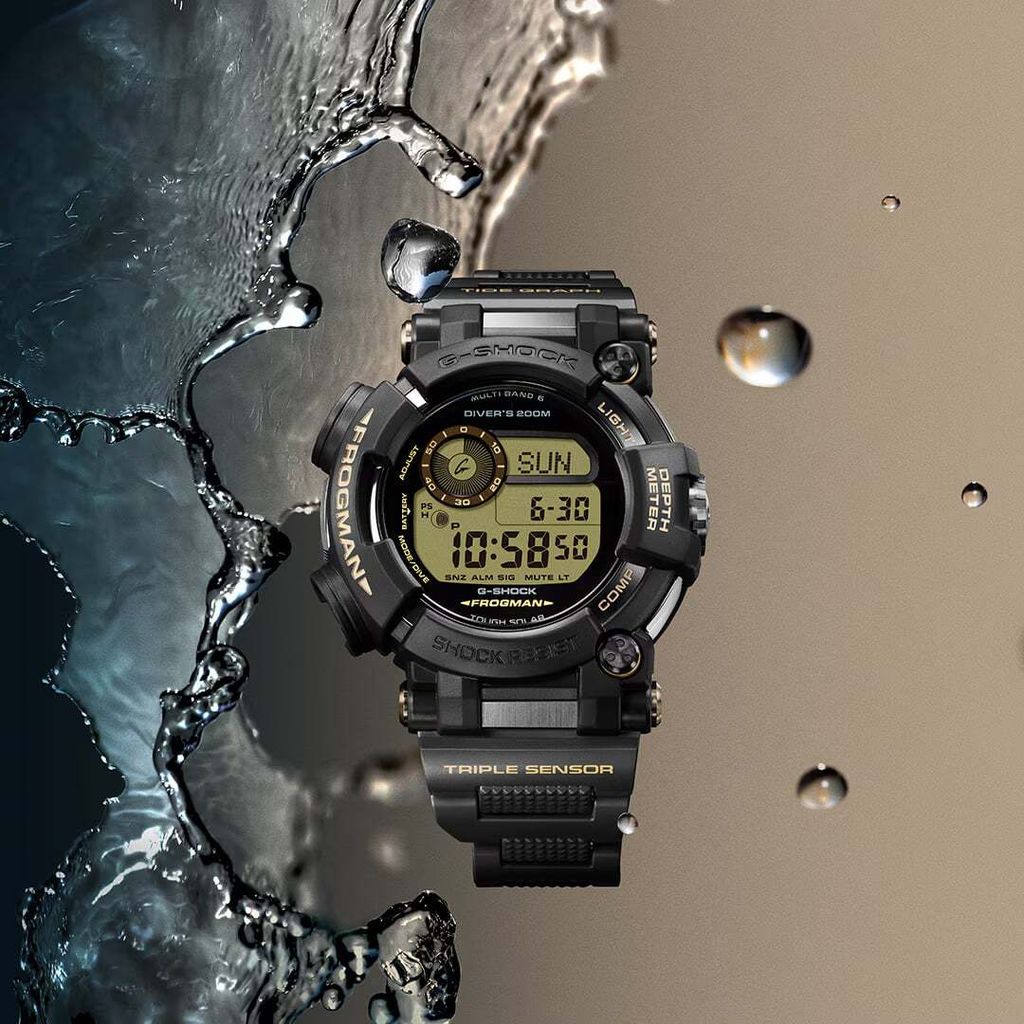 CASIO 卡西歐 | G-SHOCK FROGMAN GWF-D1000BC-1 | 2026年10月新款 戰術裝備風格 專業潛水錶 黑色戶外電子錶  形象圖
