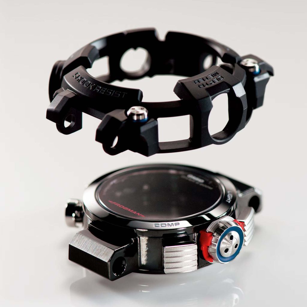 CASIO 卡西歐 | G-SHOCK FROGMAN GWF-D1000BC-1 | 2026年10月新款 戰術裝備風格 專業潛水錶 黑色戶外電子錶  錶殼結構