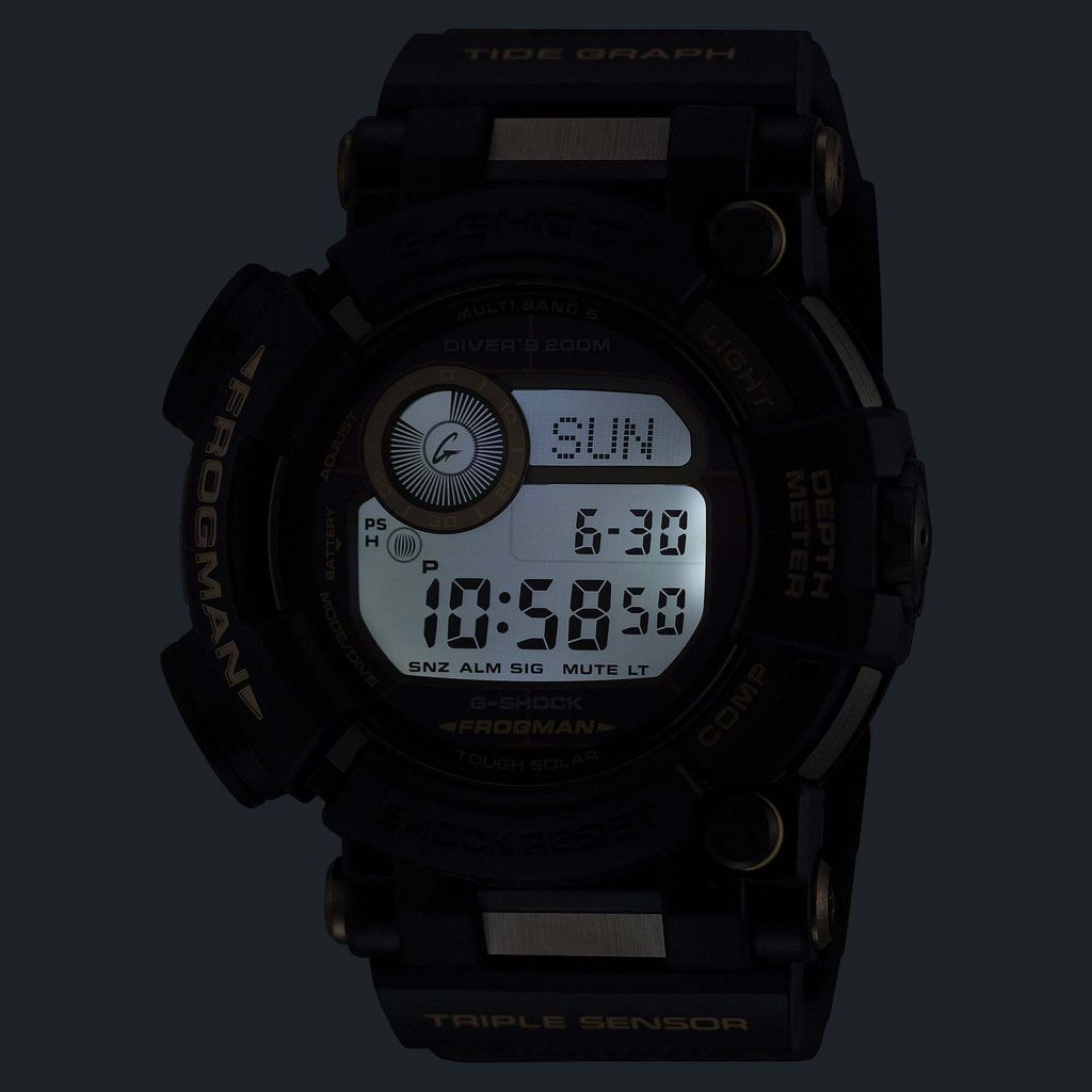 CASIO 卡西歐 | G-SHOCK FROGMAN GWF-D1000BC-1 | 2026年10月新款 戰術裝備風格 專業潛水錶 黑色戶外電子錶  LED燈