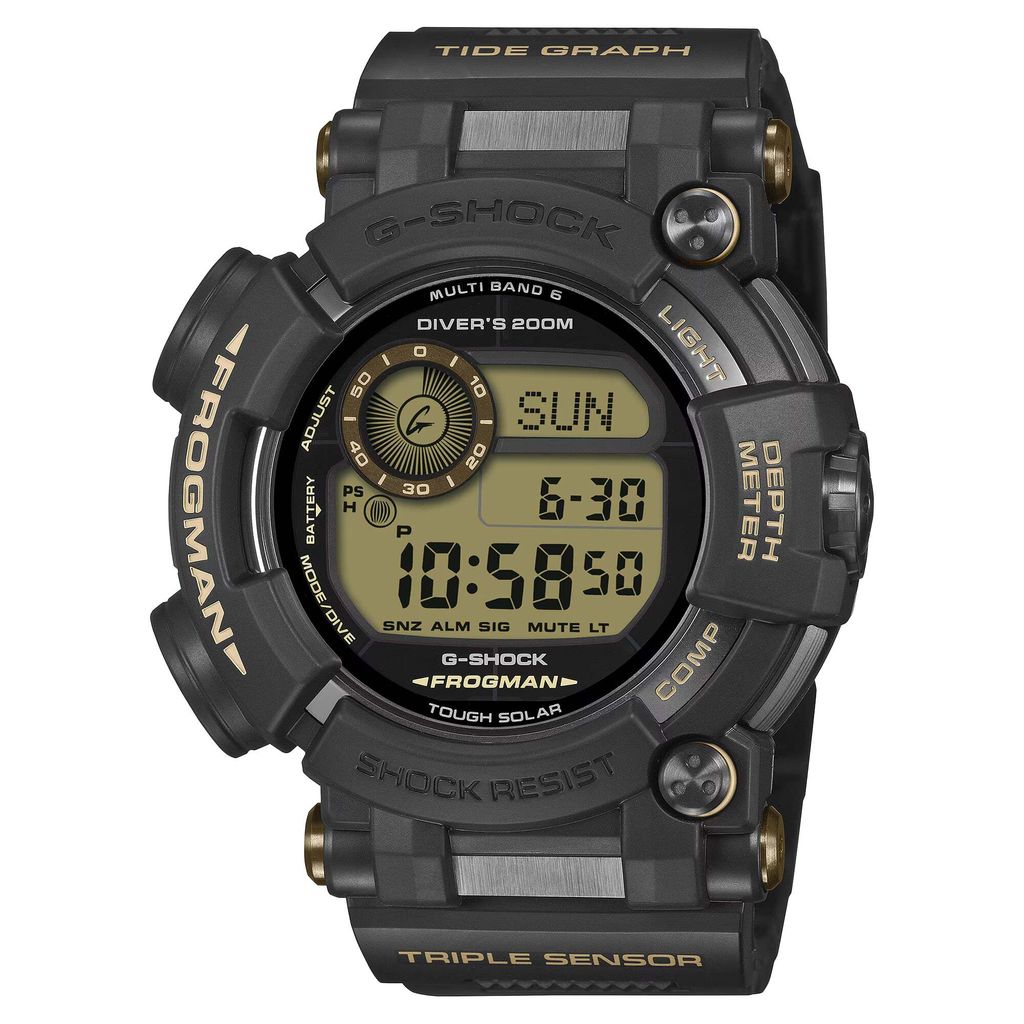 CASIO 卡西歐 | G-SHOCK FROGMAN GWF-D1000BC-1 | 2026年10月新款 戰術裝備風格 專業潛水錶 黑色戶外電子錶  正右側