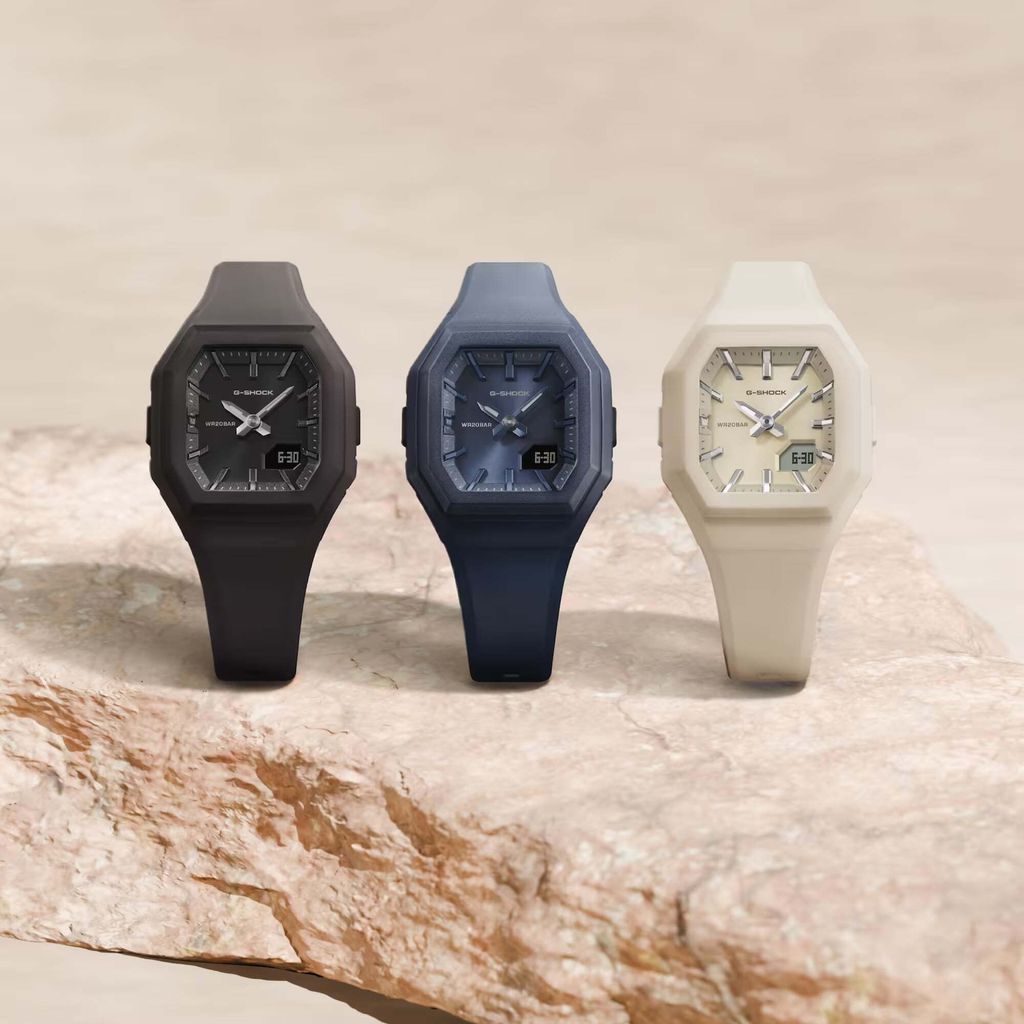 CASIO 卡西歐 G-SHOCK | GMA-S160-7A | 2026年10月新款 優雅俐落 霧面奶白 指針數位雙顯女錶 系列形象圖