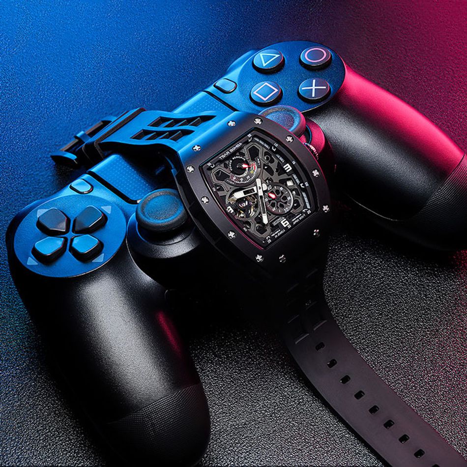 Tsar Bomba 機械公爵 | 元素系列 TB8212C-02 自動上鍊 黑色陶瓷框 黑色氟橡膠錶帶 機械錶展示圖