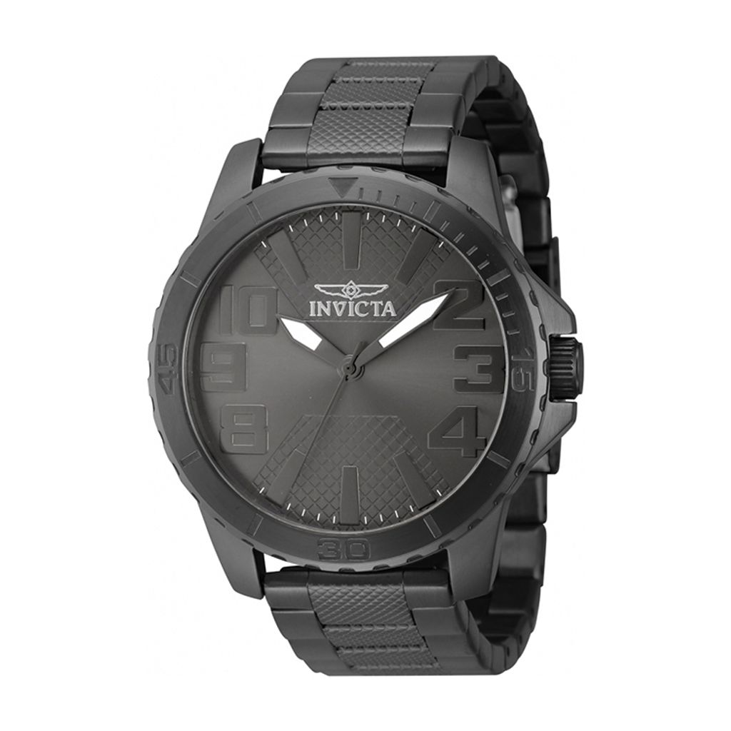 INVICTA ｜Speedway 46305｜ 鐵灰色系 不鏽鋼錶帶 石英錶正面