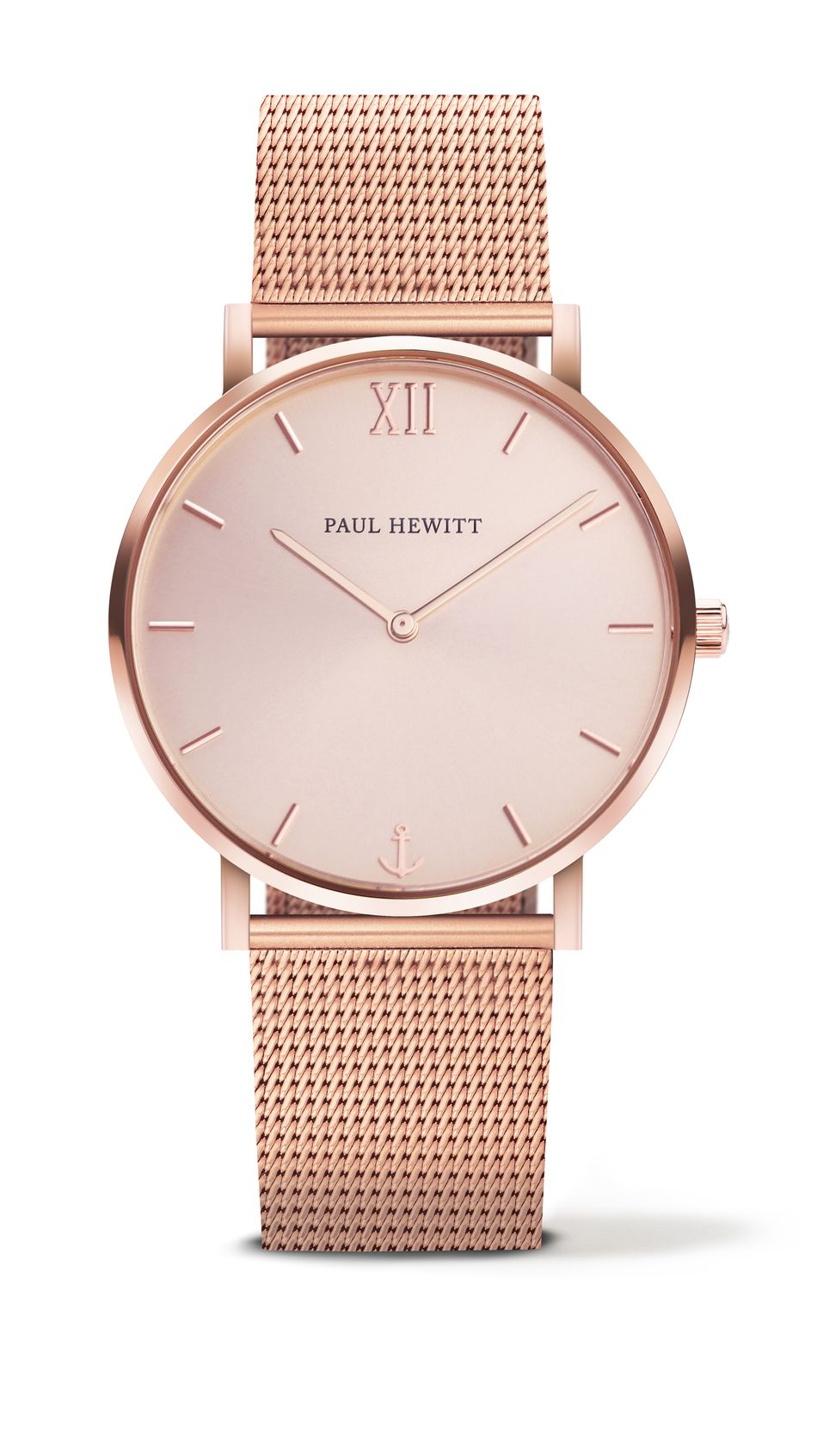 Paul Hewitt | Perfect Match PH-PM-1 | 玫瑰金米蘭帶經典套組 手錶正面
