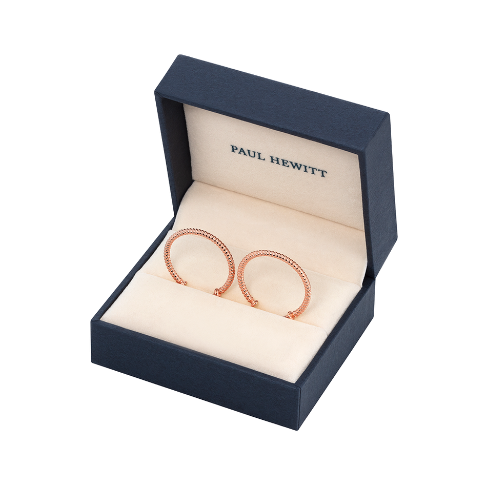 Paul Hewitt | Earrings PH-ER-RoH-R | 繩索造型玫瑰金耳環外盒