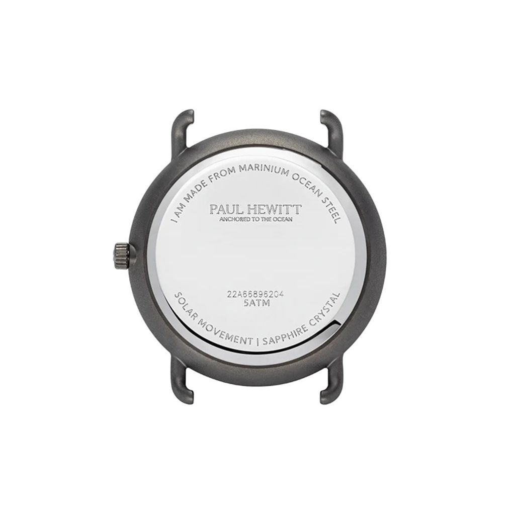 Paul Hewitt | Sailor PH-W-0313 | 深灰色 深灰面 米蘭帶 光動能腕錶背面