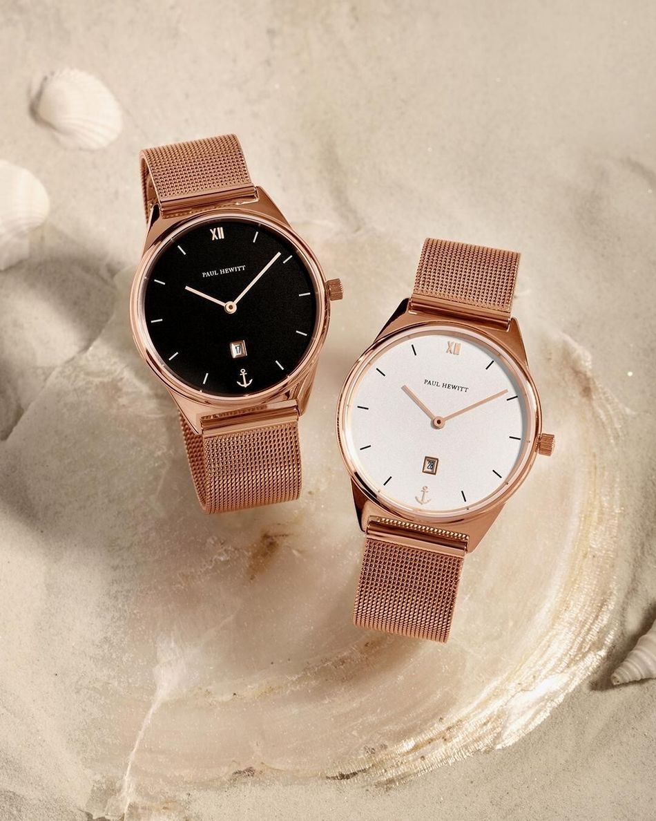 Paul Hewitt | Praia PH003161 | 玫瑰金 黑面米蘭帶腕錶系列圖