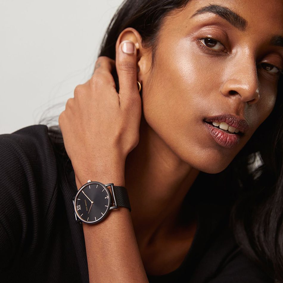 Paul Hewitt | Sailor Line PH-SA-B-BSR-4S | 黑面不鏽鋼電鍍黑米蘭帶實戴展示