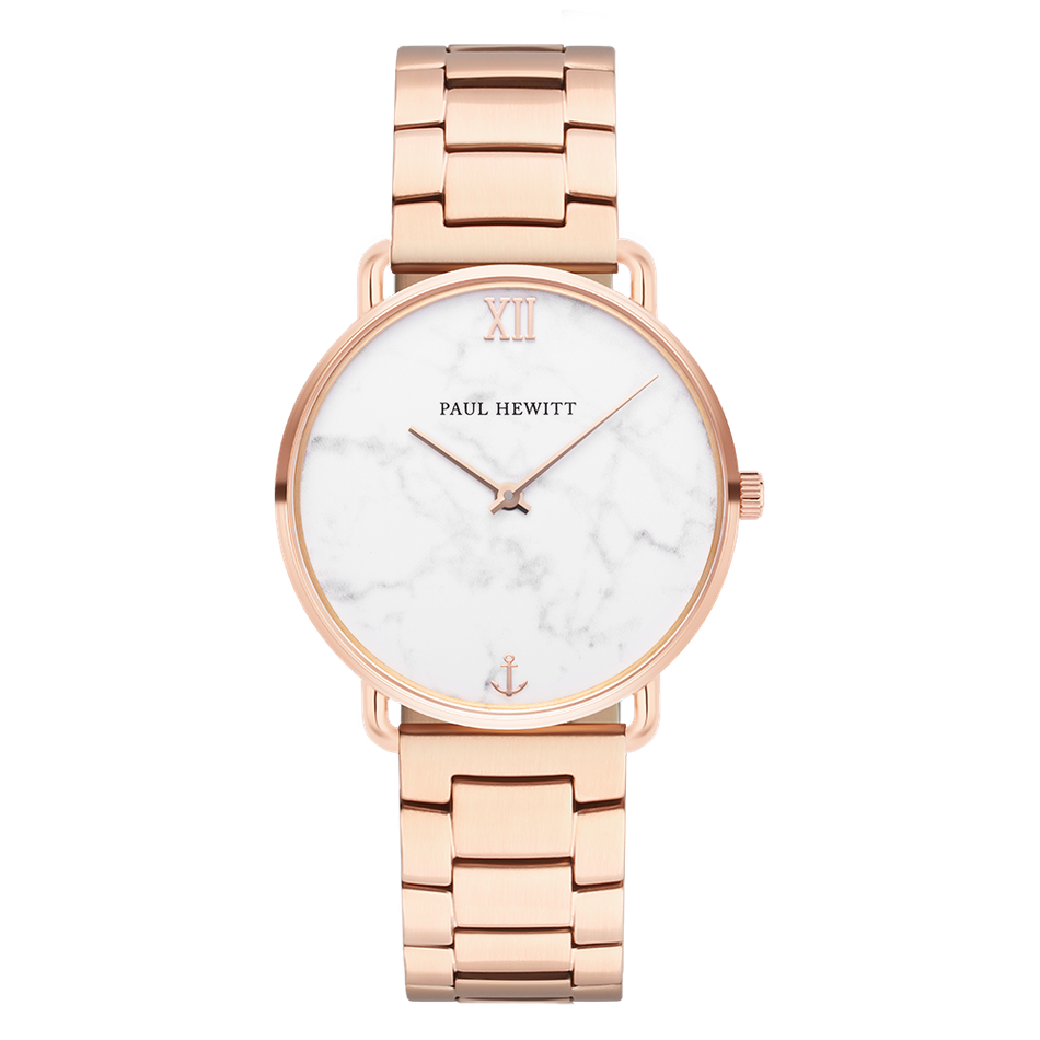Paul Hewitt | Miss Ocean Line PH-M-R-M-33S | 海洋女神-大理石面鋼帶腕錶正面