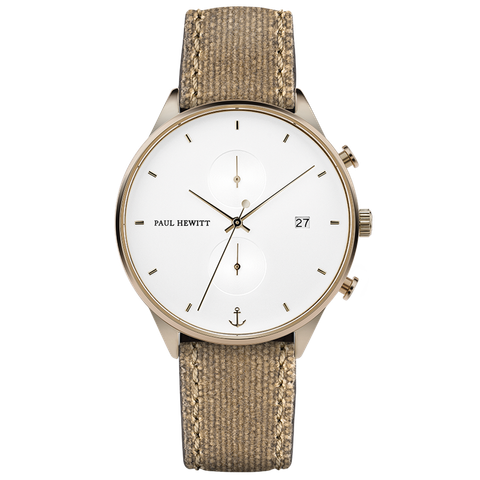 Paul Hewitt | Chrono Line H-C-BR-W-47M | 簡約風格計時腕錶正面