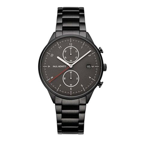 Paul Hewitt | Chrono Line PH004016 | 黑面 黑框 不鏽鋼鐵錶帶  腕錶正面