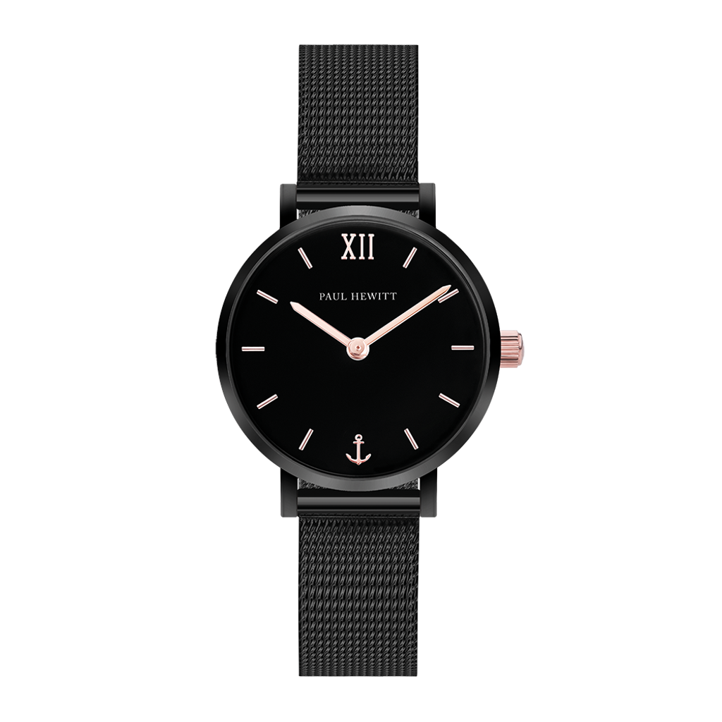 Paul Hewitt | Sailor Line Modest PH-SA-B-XS-BSR-45S | 黑面米蘭帶正面