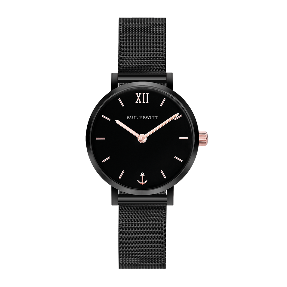 Paul Hewitt | Sailor Line Modest PH-SA-B-XS-BSR-45S | 黑面米蘭帶正面