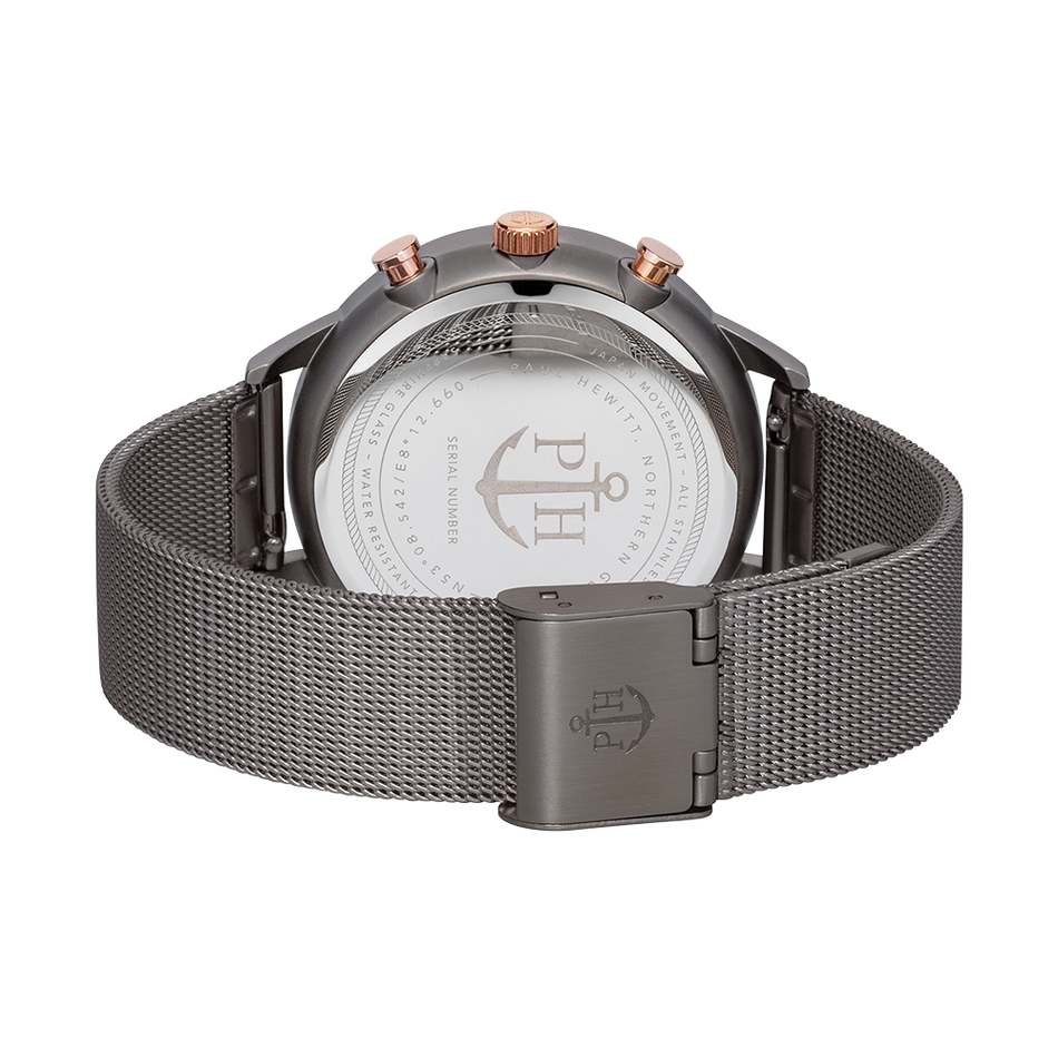 Paul Hewitt | Everpulse Line PH-E-GrM-GrM-52S | 灰色前衛時尚米蘭帶腕錶背面