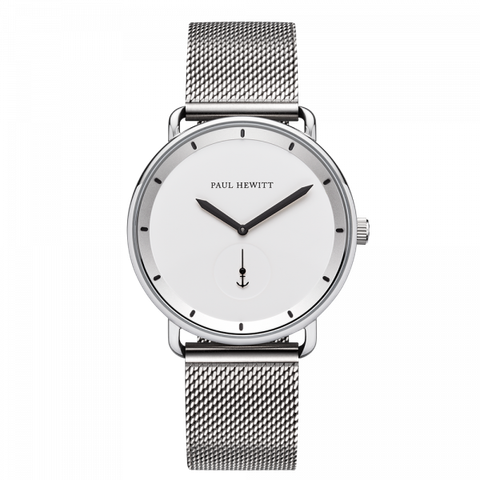 Paul Hewitt | Breakwater Line PH-BW-S-W-4M | 破浪風格米蘭帶腕錶正面