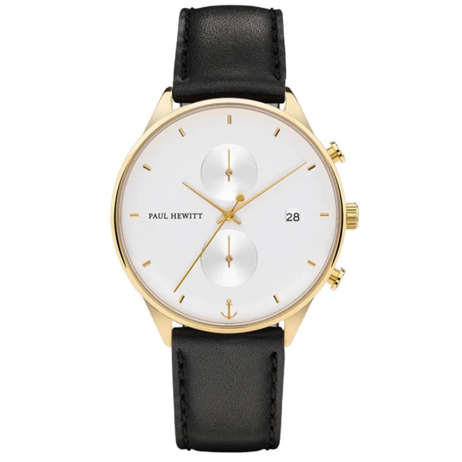 Paul Hewitt | Chrono Line PH-C-S-W-2M | 簡約風格計時腕錶正面