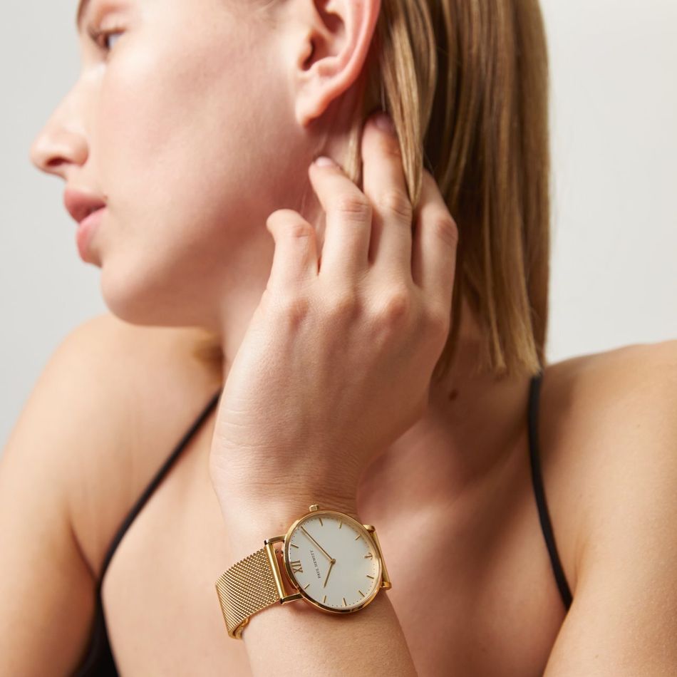 Paul Hewitt | Sailor Line PH-SA-G-SM-W-4S | 金色 白面 玫瑰金米蘭腕錶實戴展示