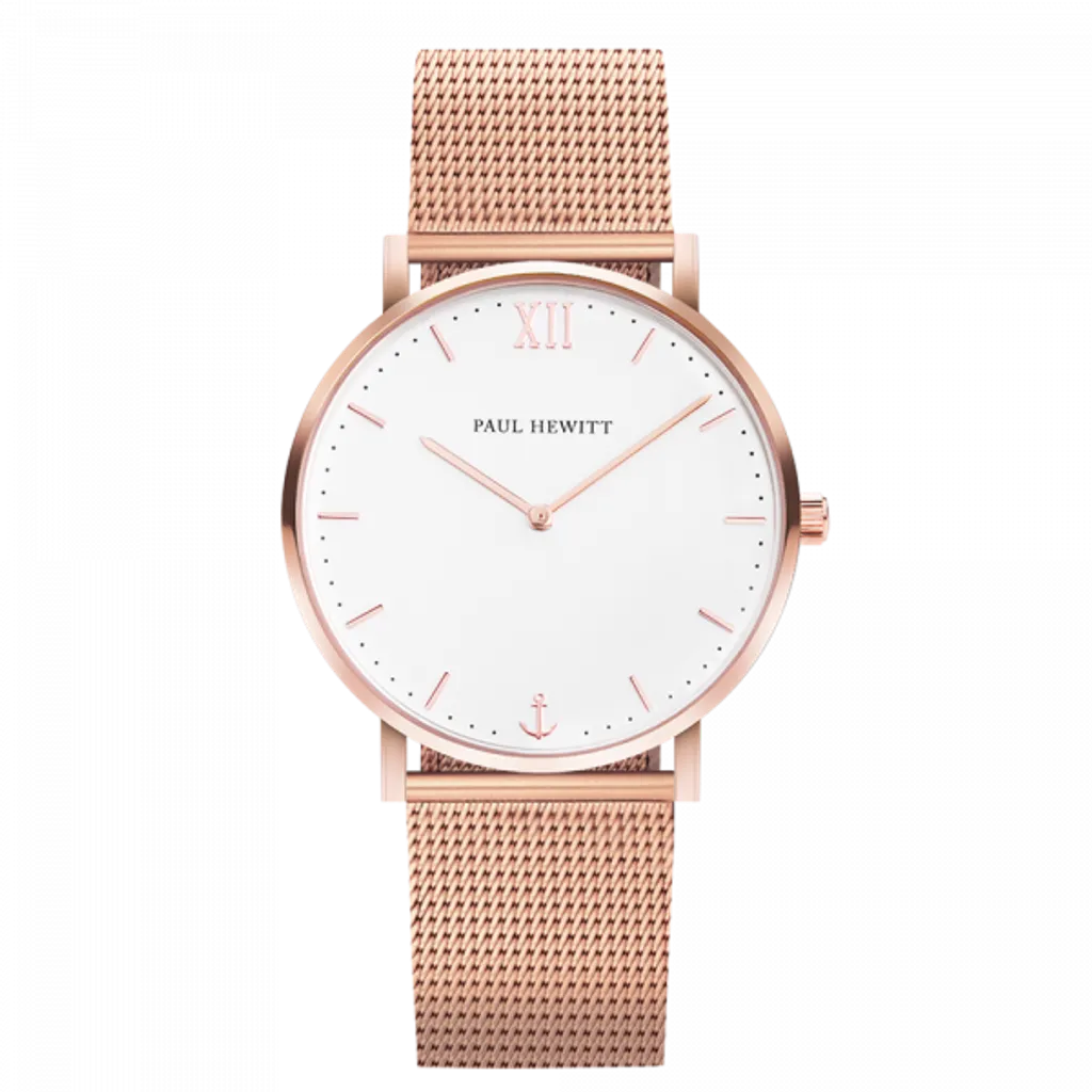 Paul Hewitt | Sailor Line PH-SA-R-SM-W-4S | 白面玫瑰金米蘭腕錶正面
