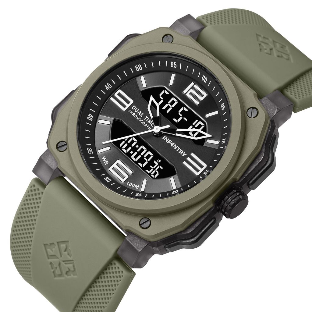 INF4NTRY | REVO47-AD01-GN | 方殼腕錶 機械鏤空 男錶側面