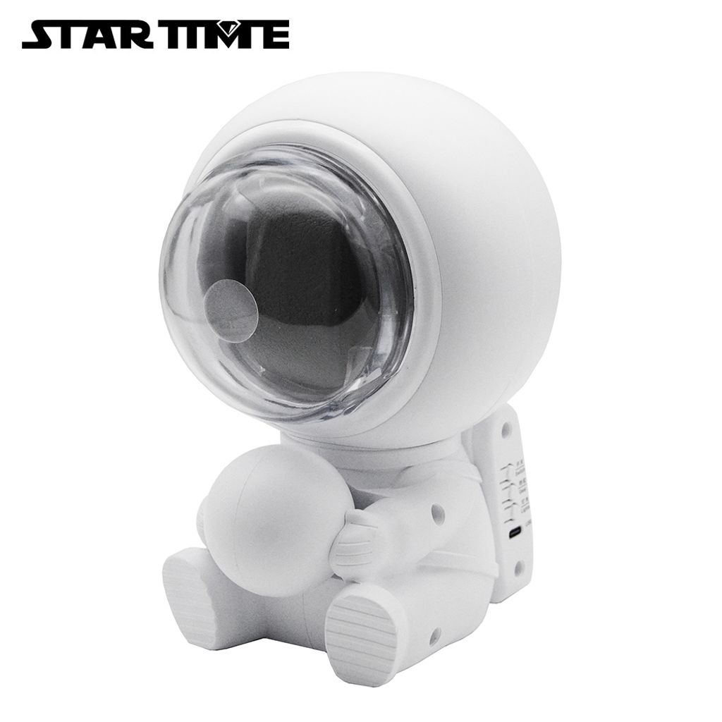 上鍊盒 | ZYT-001-1 | 太空人機械自動上鍊盒 造型LED氣氛燈款 手錶旋轉盒 搖錶器 1入 側面