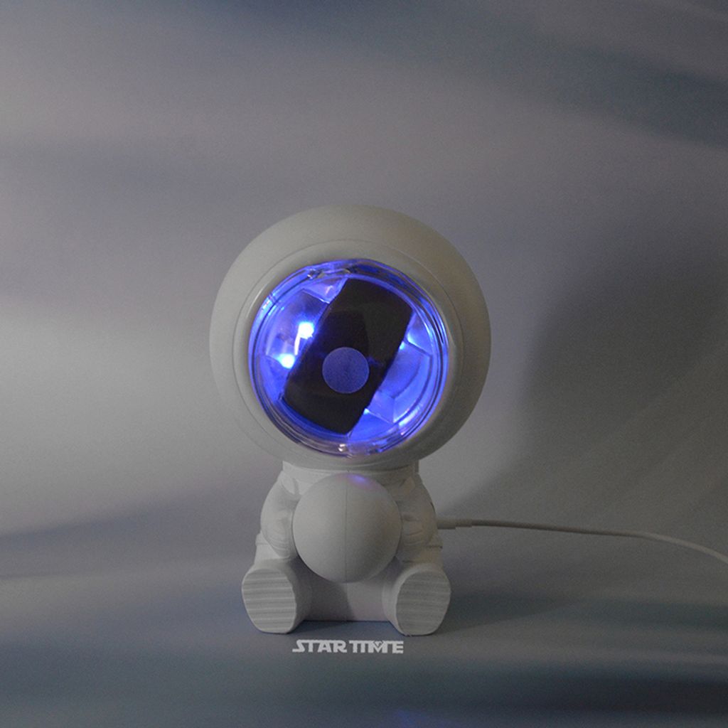 上鍊盒 | ZYT-001-1 | 太空人機械自動上鍊盒 造型LED氣氛燈款 手錶旋轉盒 搖錶器 1入 發光示意