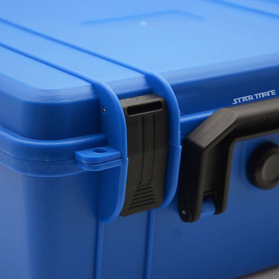 手錶收納盒  可攜帶式 藍色手提防撞手錶收納盒 攜帶方便錶盒 6入錶盒鎖頭